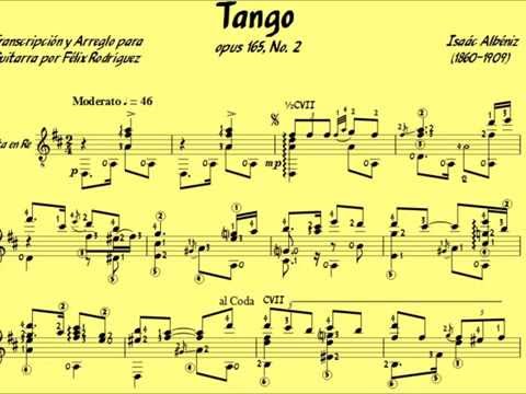 John Williams - Tango Opus 165, No. 2 Albéniz Music Score
