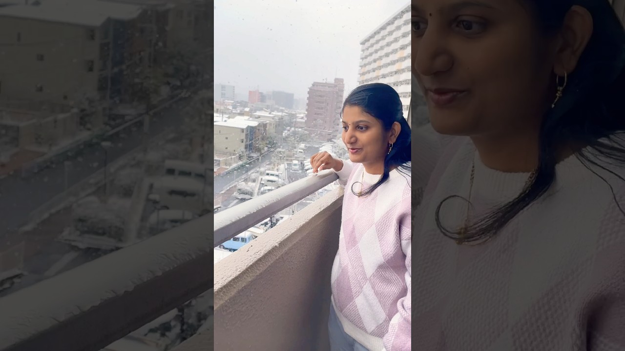 Snow much fun ❄️❤️ #shorts #marathimulgi #snowfall #snow #video #japan #lifeinjapan #kolhapuri #new