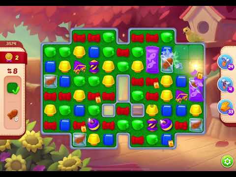 HomeScapes Level 3574 no boosters (17 moves)