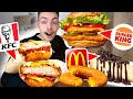 Ich teste FAST FOOD NEUHEITEN für 24 Stunden (KFC, Burger King, McDonald's & Domino's Pizza)