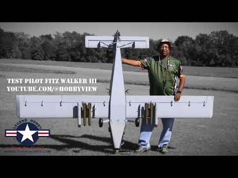 LEGEND HOBBY 118" OA-1K SKYRAIDER II World Premier Flight Video