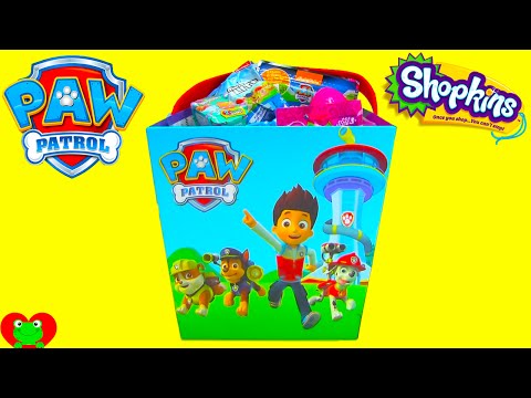 Paw Patrol and Shopkins Surprises in a Bucket Video