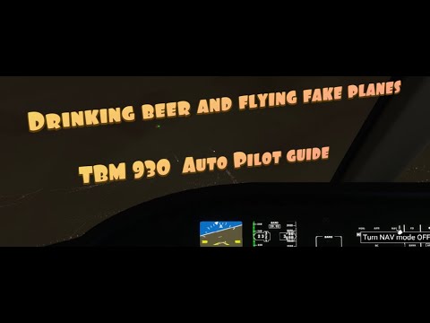 Drinking beer and flying fake planes. Simple Guide for the Autopilot  on the TBM 930 MSFS 2020