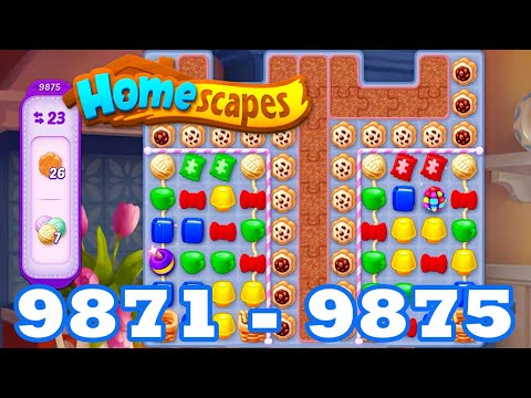 Homescapes Level 9871 - 9875 HD 3 - match puzzle game | Gameplay | android | 9872 | 9873 | 9874