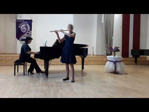 Sabīne Racina, “5 Short Pieces”, Jules Mouquet Op. 39, Первая и вторая части. Флейта