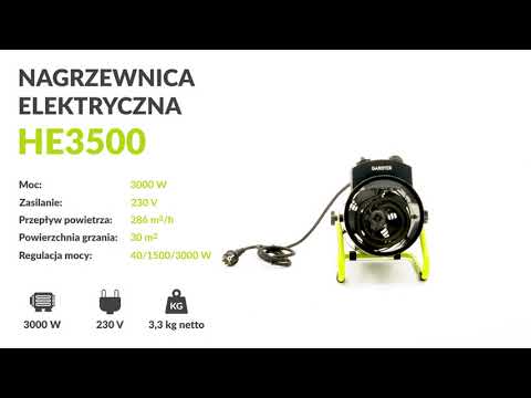 Nagrzewnica elektryczna Gardyer HE3500 3 kW - Krysiak