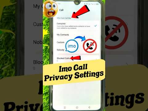 Imo Call Privacy Settings | Imo Blocked Call Settings | #shorts #shortvideo