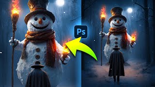 Create a Creepy Snowman in Photoshop - Fantasy Design Tutorial!