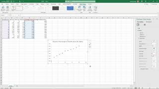 Excel in Physics - 5 - Graphing - Scatter Plot of Distance-Time