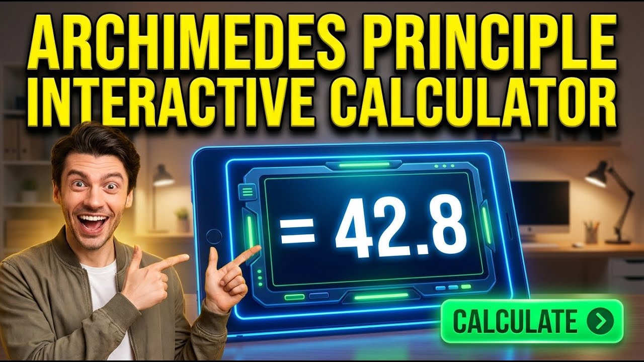 Archimedes Principle Interactive Calculator
