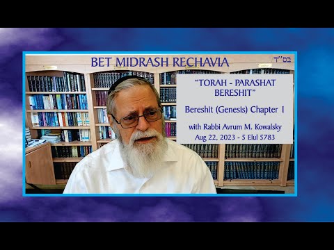 Bet Midrash Rehavia -Torah – Parashat Bereshit - Lesson 1
