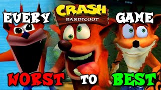 EVERY Crash Bandicoot Game Ranked from Worst to Be