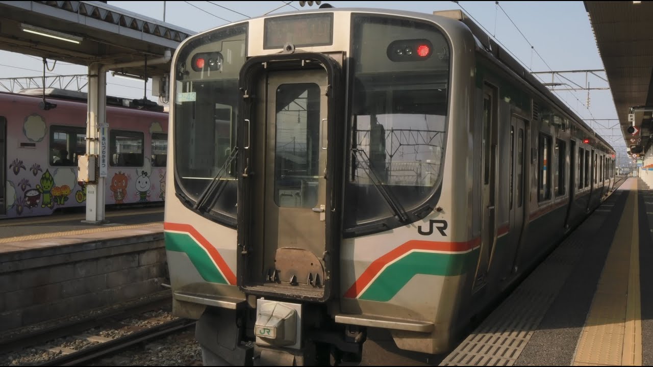JR東日本 磐越西線 快速 （E721系運行） 超広角車窓 進行右側 会津若松～郡山【4K60P】