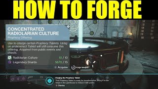 Destiny 2 How To Forge Weapons And Complete Prophecy (FARM Concentrated Radiolarian Culture)