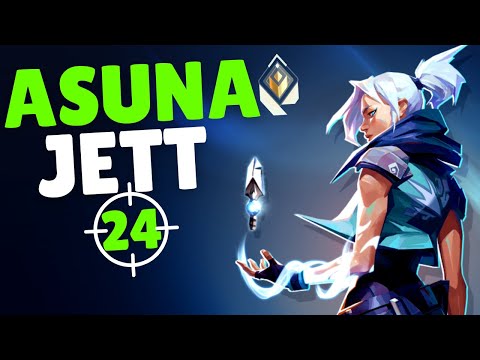 RADIANT JETT GAMEPLAY FROM 100T ASUNA ON BIND | 24 ELIMS - VALORANT