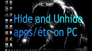 How to Hide and Unhide Apps, Files, etc on PC