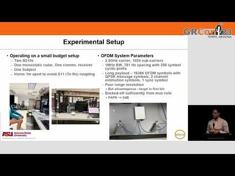 GRCon23 - OFDM Based Joint Comms and Human Vital Sign Sensing with GNU Radio - by Isabella Lenz