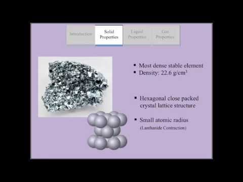 ChemWiki Elemental Minute: Osmium (Physical Properties)