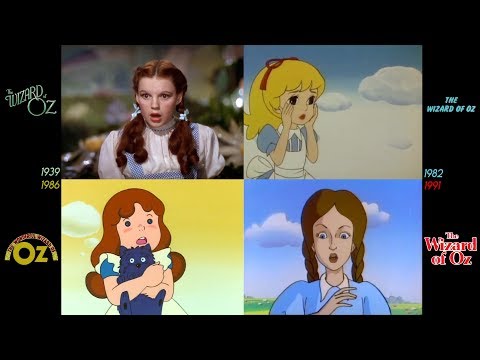 The Wizard of Oz (1939/1982/1986/1991) Side-by-Side Comparison