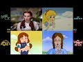 The Wizard Of Oz 1939 1982 1986 1991 Side By Side Comparison