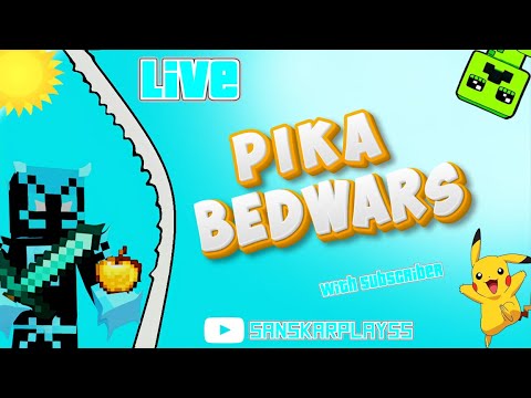 Join me in epic Minecraft Bedwar's battle with subscribers LIVE on Pika-Network! Don't miss out!