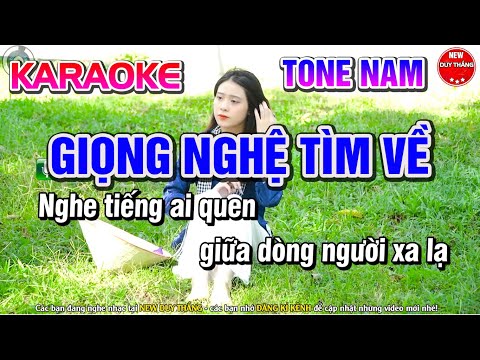 Giọng Nghệ Tìm Về Karaoke Nhạc Sống Tone Nam - New Duy Thắng