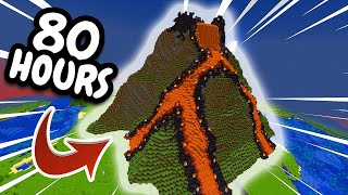 GIANT Volcano Transformation in Survival Minecraft...