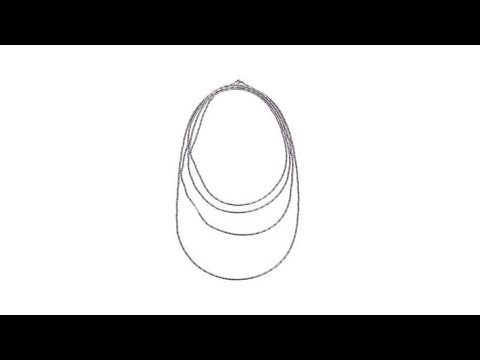 Stately Steel Cylinder and Bead 100" Chain Necklace