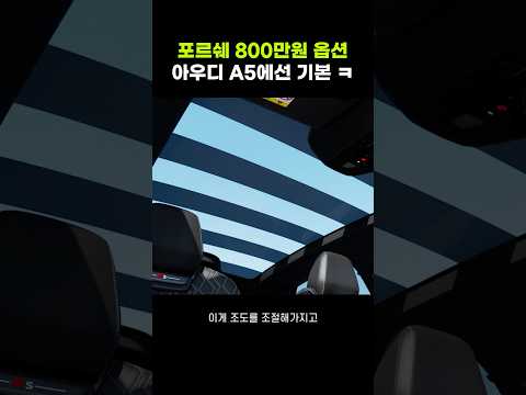 포르쉐 800만원짜리 옵션이, 신형 아우디 깡통에 있네..?