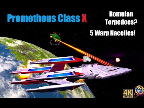 NEW USS Prometheus CLASS X - 5 Nacelles! Star Trek Ship Battles - Bridge Commander