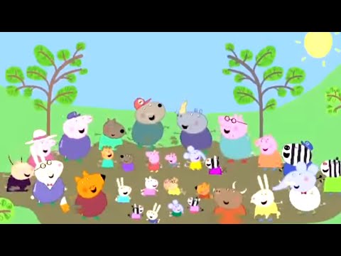 ペッパピッグとお友達、世界最大の水たまりでジャンプ！ (Peppa Pig and Her Friends Jump In The Biggest Puddle in the World!)