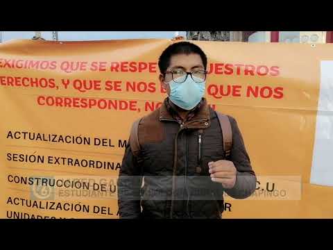 Chapingueros protestan en palacio nacional, exigen apoyo alimenticio