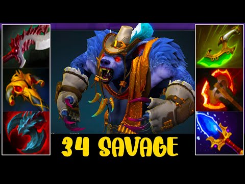 34 SAVAGE MONSTER URSA - CRAZY TEAM FIGHT - DOTA 2 GAMEPLAY