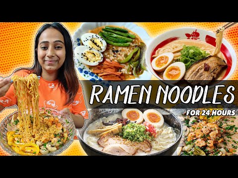I only ate "RAMEN NOODLES"🍜 for 24 Hours Challenge