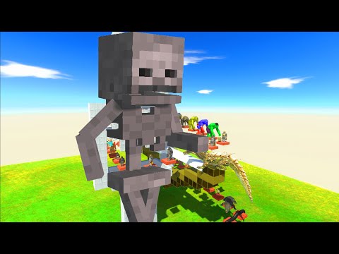 ⚔️ FPS AVATAR MAP SKELETON MINECRAFT EXTREME DEATH RUN - Animal Revolt Battle Simulator