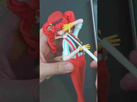 メズマライザー 💕 粘土で重音テトでフィギュアを作ってみた。