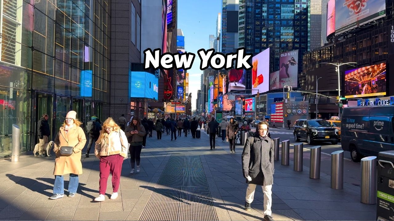 New York Manhattan Winter Walk 42nd Street