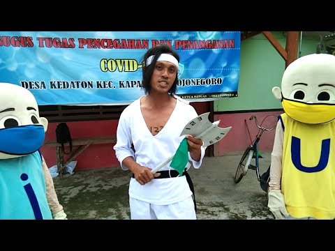 Upin & Ipin Badut ft Wiro Sableng KW - Mengajak Pakai Masker & Berbagi Masker Gratis On My Way Lily Video