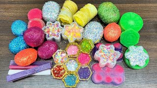 Slime Mixing Wax + Clay Rainbow, Satisfying ASMR Pops and Swirls #34