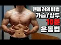 맨몸운동 홈트로 10분투자로 가슴라인과 두꺼운 삼두근 키우기 (Calisthenics workout Dips 10min routine )
