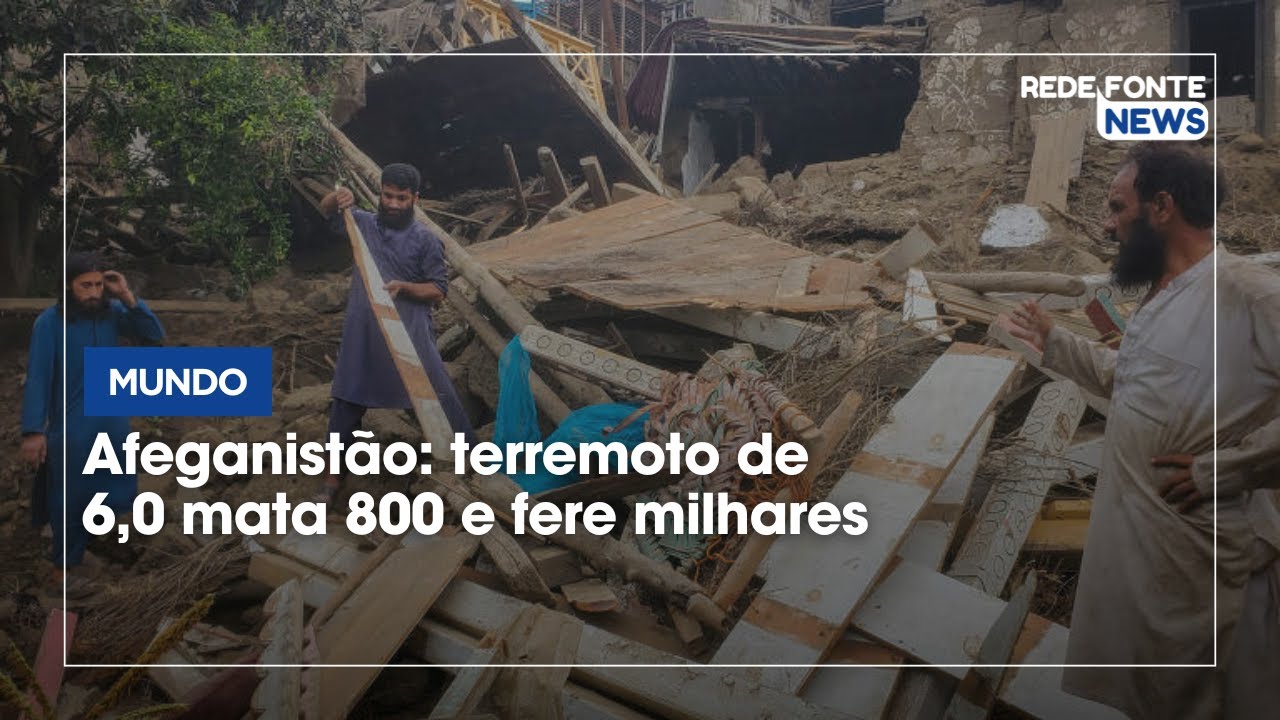 TERREMOTO DEIXA MAIS DE 800 MORTOS NO AFEGANISTÃO