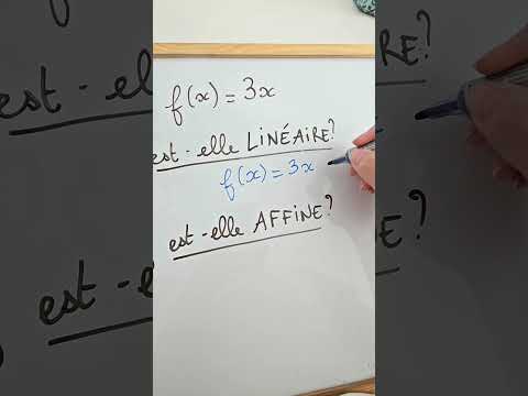 Fonctions affines et linéaires