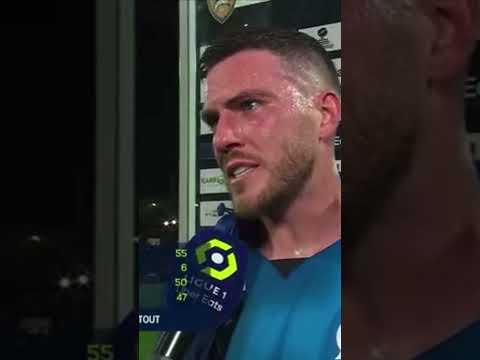 Réaction de Jordan Veretout la mi temps de Lorient Marseille 0-0