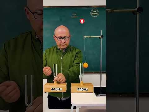 Resonance demo with tuning fork