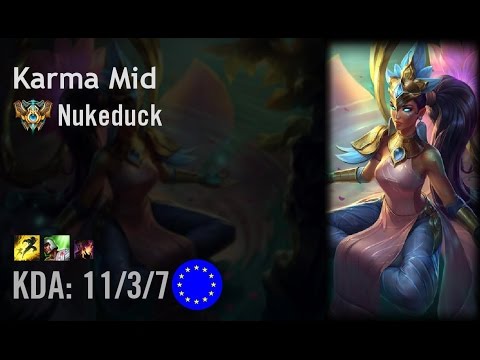 Karma Mid vs Azir - Nukeduck - EUW Challenger Patch 6.14