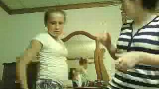 erica and jordan dancing to extra extra by the school gyrls