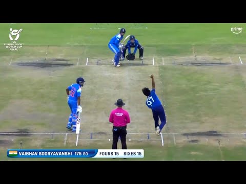 Vaibhav Sooryavanshi's 175 runs in 80 Balls Batting Highlights in Ind vs Eng U19 World Cup Final