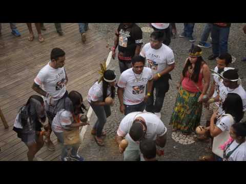 Ato Indígena na UFSC na ocasião do III ENEI.