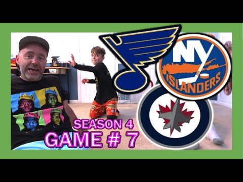 KNEE HOCKEY SEASON 4 - GAME # 7 - JETS / ISLANDERS / BLUES - QUINNBOYSTV