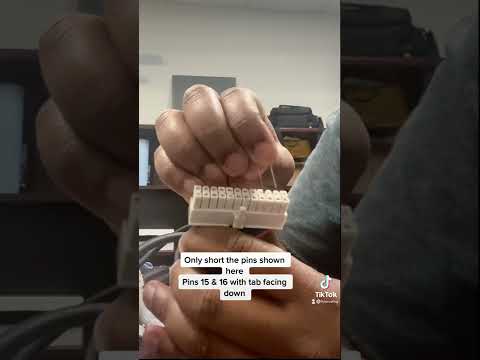 How to jumpstart a power supply with a Paperclip #shorts